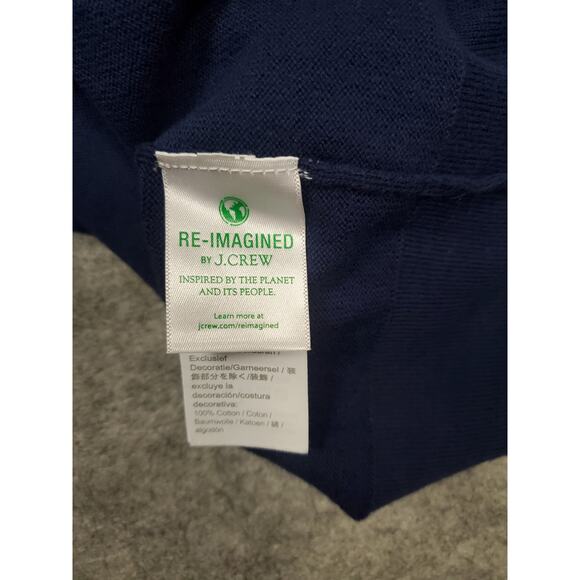 Girls Crewcuts L (10-11) Navy Blue Red Apple Embroidered Sweater - Picture 5 of 7